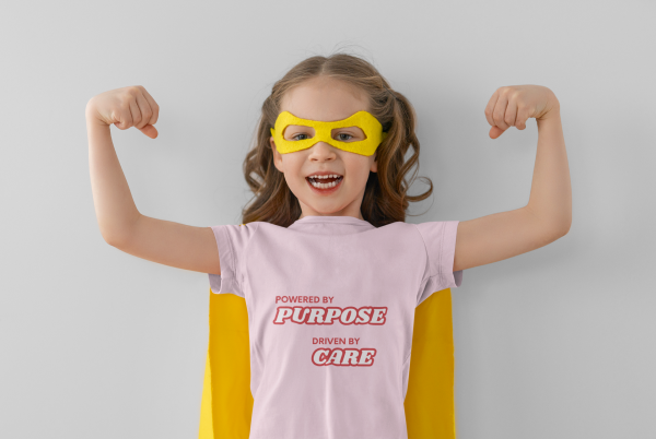 Kids Purpose & Care Tee - Empowering Messages for Young Hearts - Image 2